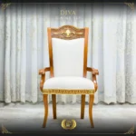 Handmade Brown Gold Diva Arm Chair