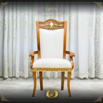 Handmade Brown Gold Diva Arm Chair