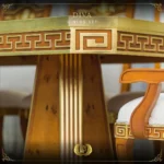 9PCS Handmade Brown Gold Diva Dining Set - Image 10