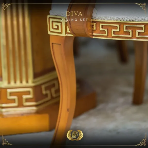 Handmade Brown Gold Diva Side Chair - Image 9