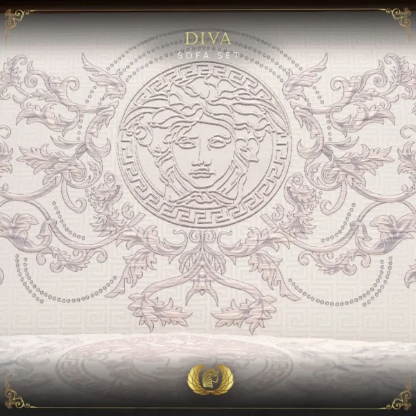 5PCS Handmade Brown Gold Diva Sofa Set - Image 8