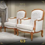Handmade Brown Gold Diva Chair - Image 5