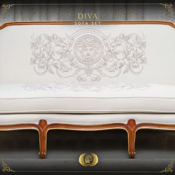 Handmade Brown Gold Diva Sofa - Image 6