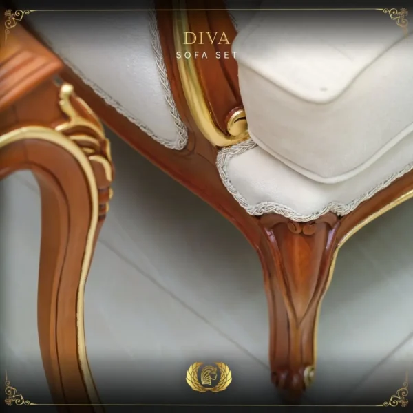 Handmade Brown Gold Diva Chair - Image 7