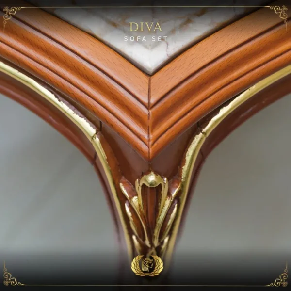 Handmade Brown Gold Diva End Table - Image 5