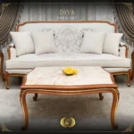 5PCS Handmade Brown Gold Diva Sofa Set - Image 4