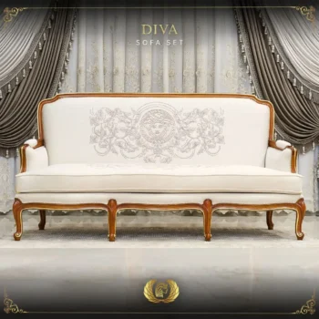 Handmade Brown Gold Diva Sofa