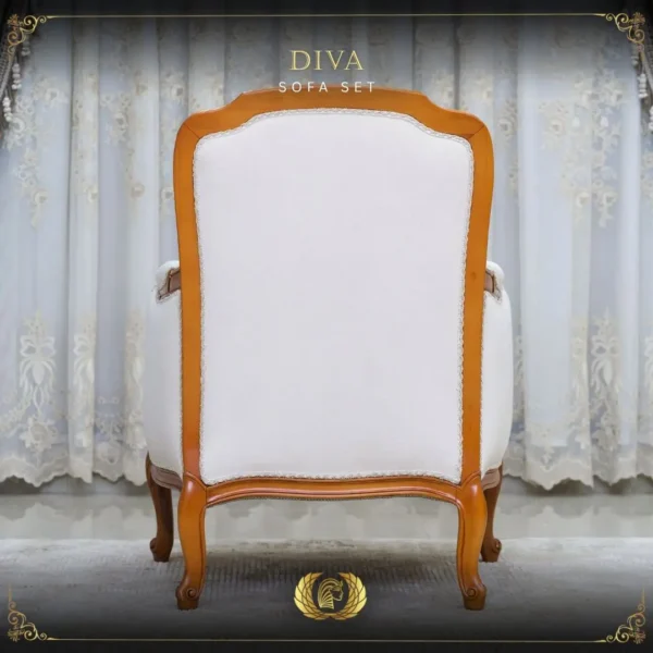 Handmade Brown Gold Diva Chair - Image 3
