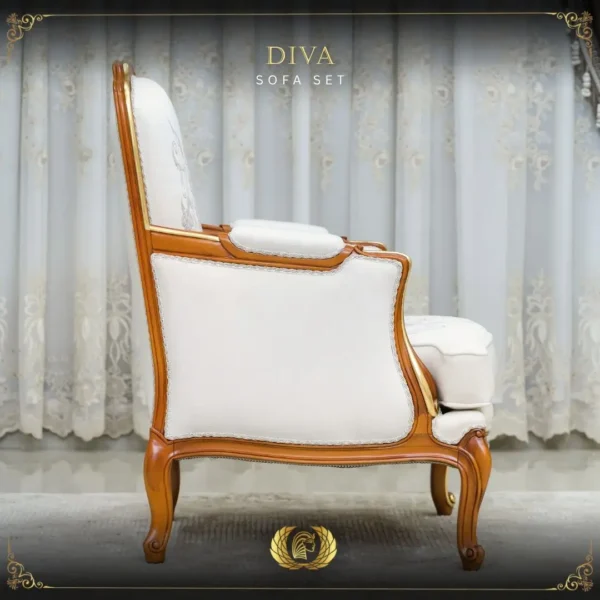 Handmade Brown Gold Diva Chair - Image 4