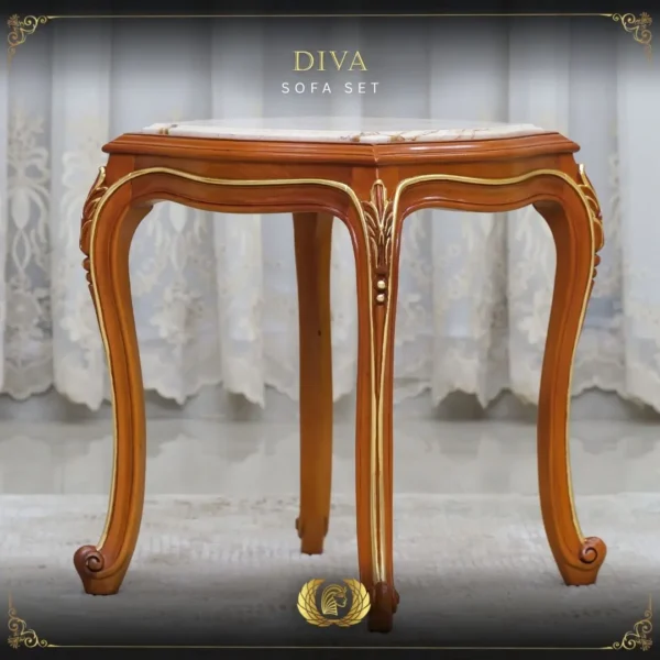 Handmade Brown Gold Diva End Table - Image 3