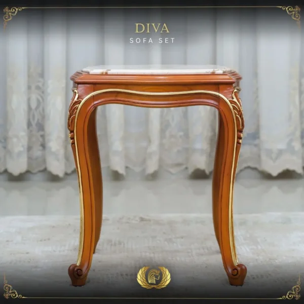 Handmade Brown Gold Diva End Table - Image 2