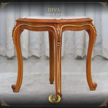 Handmade Brown Gold Diva End Table