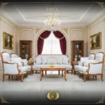 5PCS Handmade Brown Gold Diva Sofa Set - Image 2