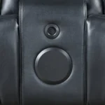 Ephron Black Leather Power Motion Recliner Loveseat with Console by ACME - Image 5