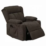 Lusio Brown Linen Power Recliner Lift Chair & Cup Holder by ACME - Image 3