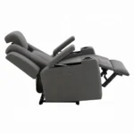 Leuco Gray Leather Power Headrest Recliner by ACME - Image 3