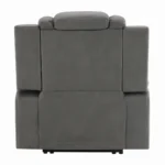 Leuco Gray Leather Power Headrest Recliner by ACME - Image 4