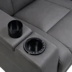 Leuco Gray Leather Power Headrest Recliner by ACME - Image 6