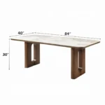 Harvey Ceramic Dining Table by ACME - Image 4