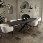 glass top dining table