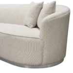 Raven Light Cream Velvet Sofa By Diamond Sofa - Image 5
