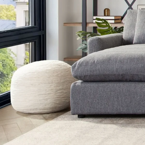 Round Accent Pouf