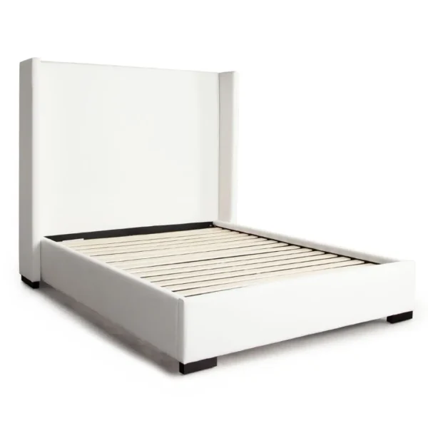 White Contemporary Platform Bed