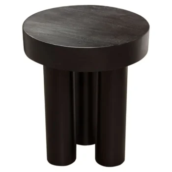 Wood Round End Table