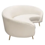Cream Curved Sofa