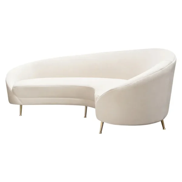 Cream Curved Sofa