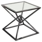 Glass Top End Table