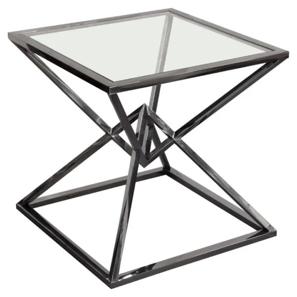 Glass Top End Table