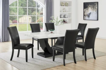 Black Leather Dining Chair