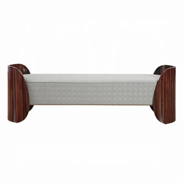 Jamonica Gray Upholstered Bench by ACME - Image 2