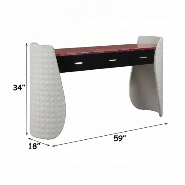Jamonica Wood Vanity Desk by ACME - Image 4