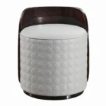 Jamonica Gray Upholstered Vanity Stool by ACME - Image 2