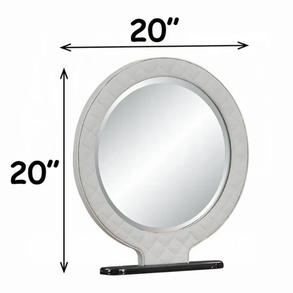 Jamonica Gray Round Vanity Mirror by ACME - Image 3