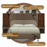 Marcelino Beige Leather Upholstered Bed Eastern King by ACME - Image 5
