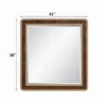 Marcelino Glossy Coffee Wood Rectangle Mirror by ACME - Image 3