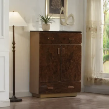 Brown Wood Chest of Drawers