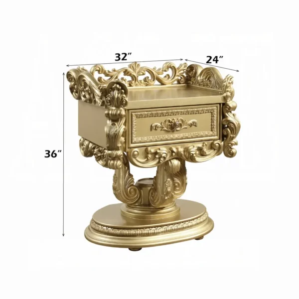 Bernadette Gold Nightstand by ACME - Image 6