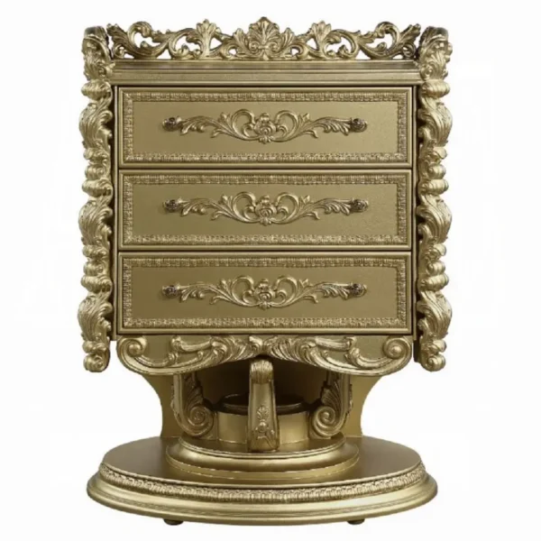 Bernadette Gold 3 Drawer Chest by ACME - Image 2