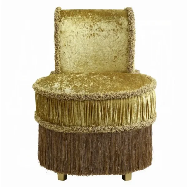 Bernadette Gold Stool Chair by ACME - Image 2