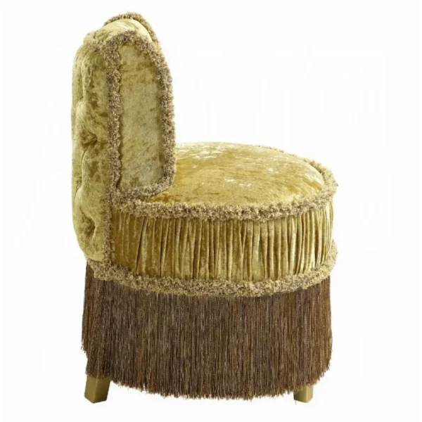 Bernadette Gold Stool Chair by ACME - Image 3