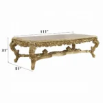 Bernadette Rectangle Gold Dining Table by ACME - Image 3