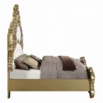 Bernadette White Leather Bed Eastern King by ACME - Image 3