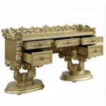 Bernadette Gold 5 Drawer Vanity Desk by ACME - Image 3