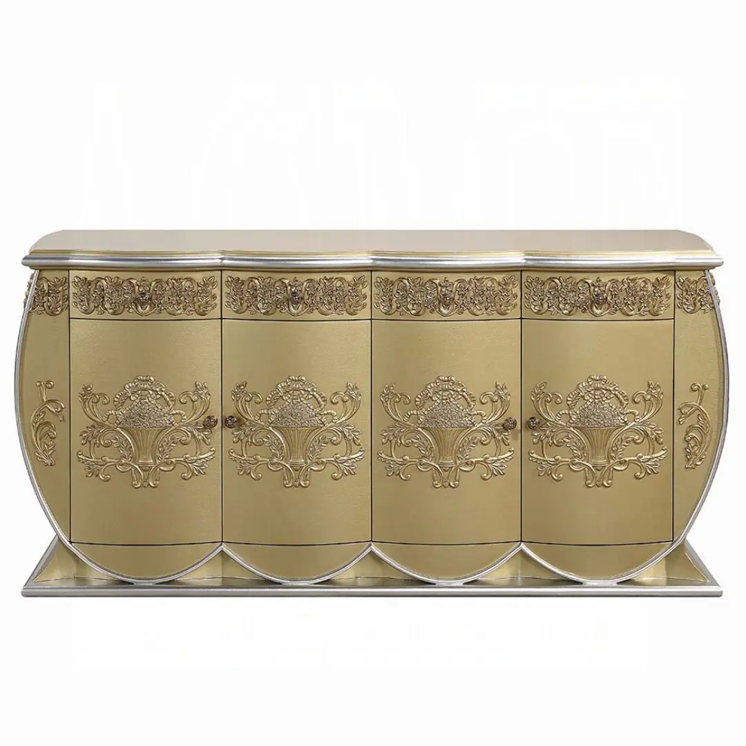 Bernadette Gold Server Cabinet By Acme | Mobilia Cleopatra 3 Gold Server Cabinet