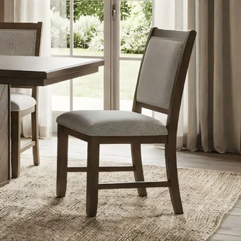 Casoria Walnut Wood Dining Side Chair (2/CTN) by Furniture Of America