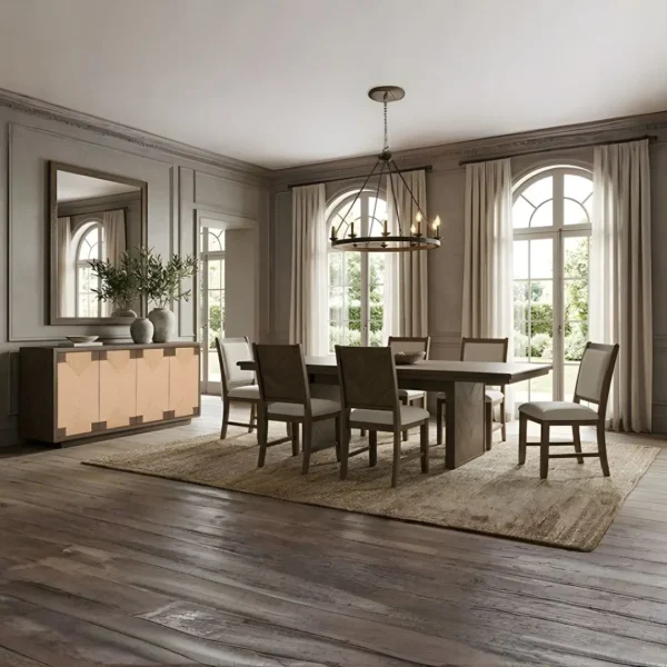 Casoria Walnut Wood Dining Side Chair (2/CTN) by Furniture Of America - Image 2